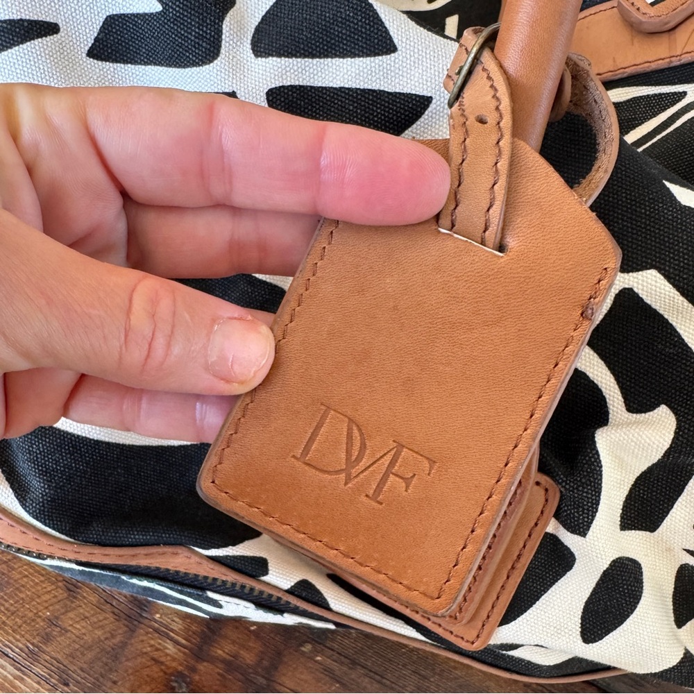 Vintage Diane Von Fürstenberg large canvas weekender/duffel/tote bag - Picture 10 of 12